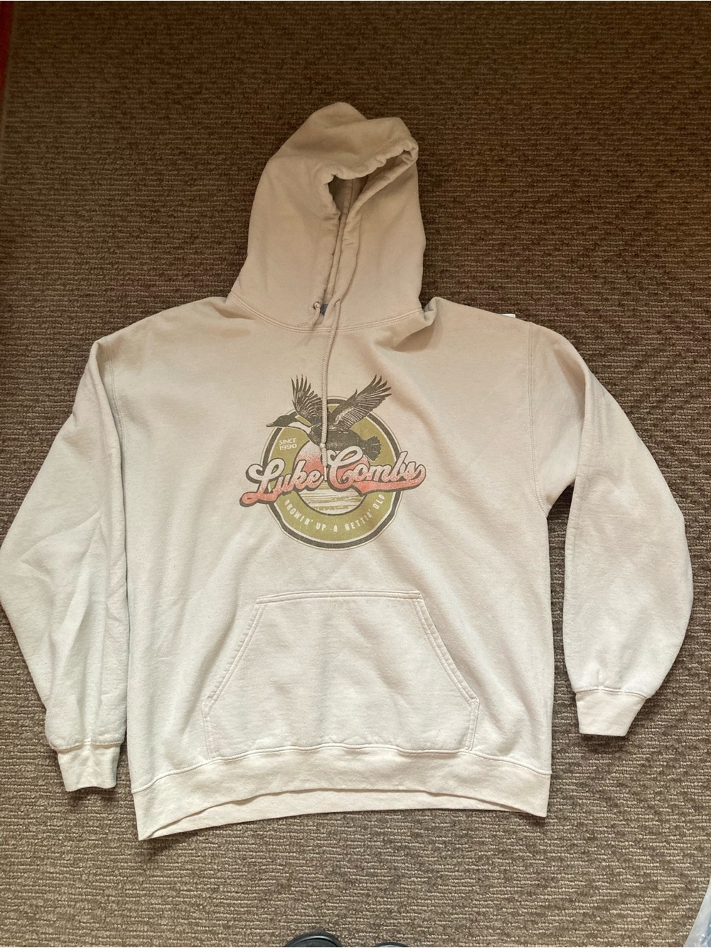 Luke Combs 2024 Grownin' Up & Gettin' Old Tour Adult's Large Hoodie Sweatshirt